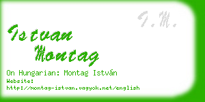istvan montag business card