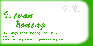 istvan montag business card